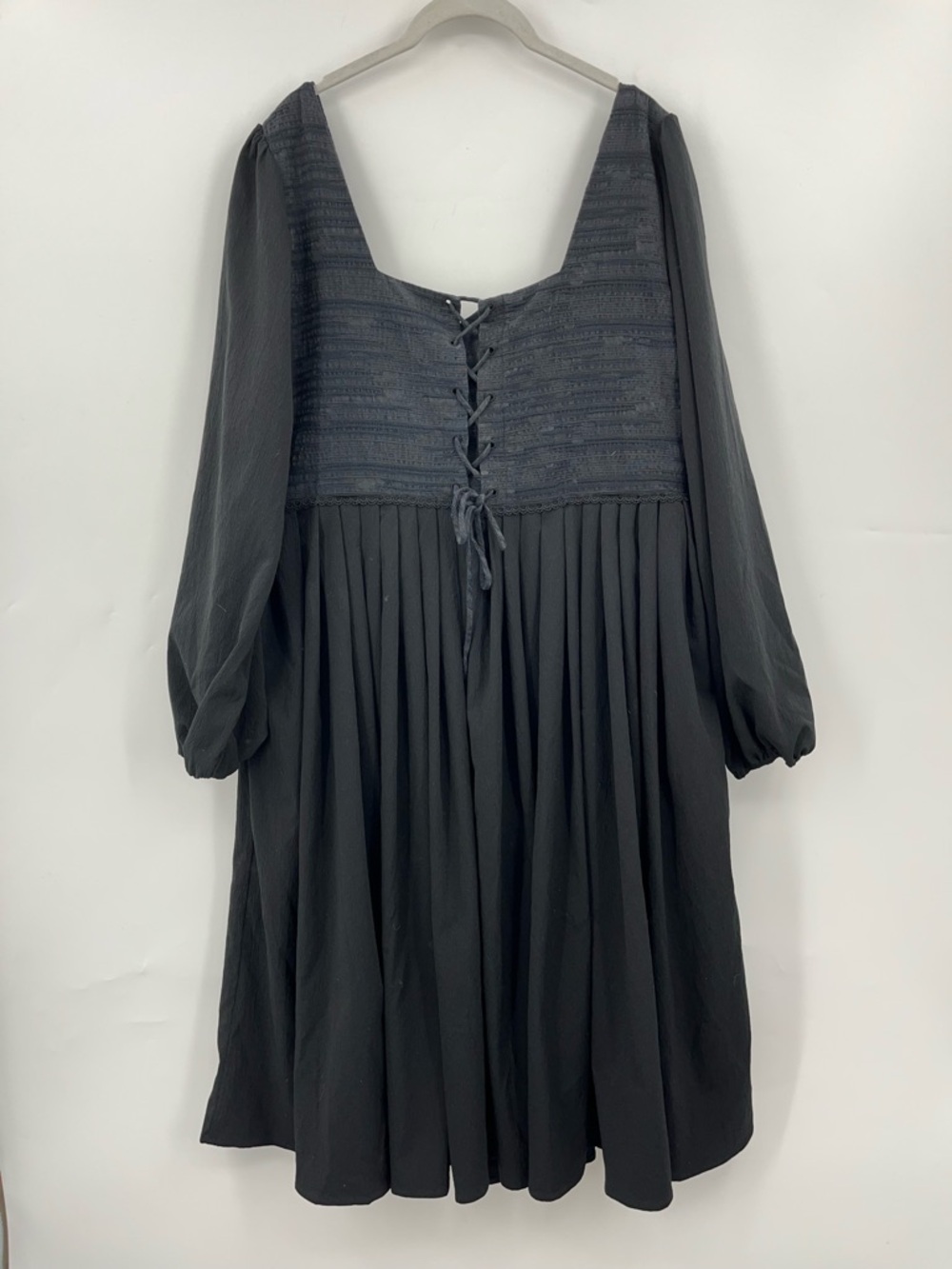 Disturba US 14 Mina Corset Midi Dress 0496 goth minimalist corset peasant - Picture 8 of 11